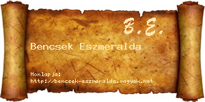 Bencsek Eszmeralda névjegykártya